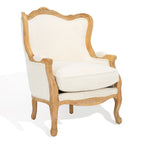 Poltrona con orecchioni Kali Oak in lino naturale - 34Lx34Px40H