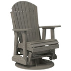 Poltrona scorrevole e girevole Adirondack in Poly Lumber
