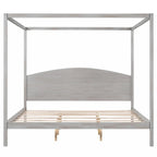 Letto a piattaforma a baldacchino King Size con testiera e gambe di supporto