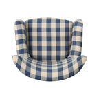 Poltrona imbottita schienale alto Modern Retro 30,25" con gambe in legno per soggiorno