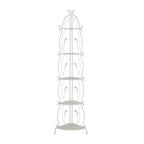 Scaffale pieghevole alto a 5 ripiani in metallo a spirale per interni ed esterni - Oro o Bianco - Roche River Decor