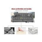 Divano letto convertibile in velluto da 82,7" con 2 cuscini