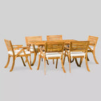 Set da Pranzo Hermosa 7 pezzi in Acacia - Christopher Knight Home