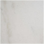 Tavolino d'appoggio/laterale geometrico in marmo con base rettangolare in metallo dorato - Bianco