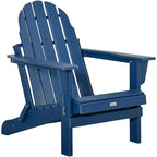 Sedia Adirondack pieghevole, sedie a sdraio in plastica HDPE per esterni per tutte le stagioni, per patio, terrazza e arredi da giardino