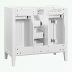 Mobile bagno con lavabo in ceramica, due ante e cinque cassetti