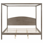 Letto a piattaforma a baldacchino King Size con testiera e gambe di supporto