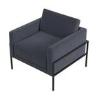 Poltrona club moderna HomePop imbottita con struttura in metallo
