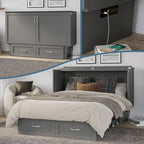 Cassettone letto a scomparsa Chelsea Queen con materasso