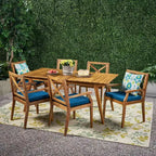 Mesa 7pc Acacia Wood Patio Dining Set - Christopher Knight Home