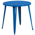 Flash Furniture Tavolo Rotondo in Metallo da 30 per Interni/Esterni di Grado Commerciale con 2 Sedie da Bar