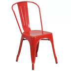 Flash Furniture Tavolo Rotondo in Metallo da 30 per Interni/Esterni di Grado Commerciale con 2 Sedie da Bar