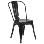 Flash Furniture Tavolo Rotondo in Metallo da 30 per Interni/Esterni di Grado Commerciale con 2 Sedie da Bar