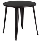 Flash Furniture Tavolo Rotondo in Metallo da 30 per Interni/Esterni di Grado Commerciale con 2 Sedie da Bar