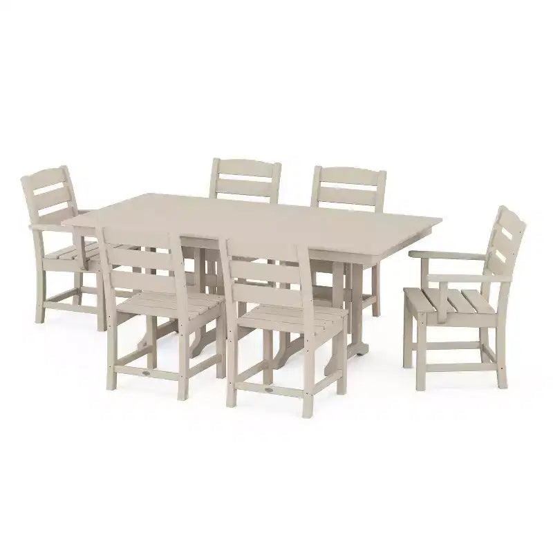Lakeside 7pc Farmhouse Dining Set - POLYWOOD