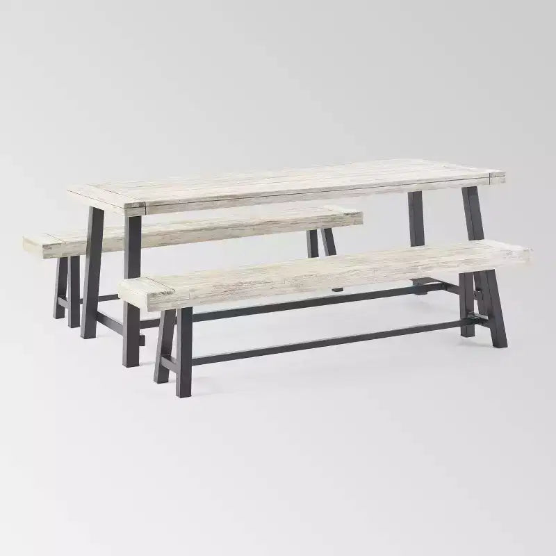 Set da pranzo picnic Carlisle 3 pezzi in legno di acacia - Christopher Knight Home