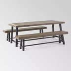 Set da pranzo picnic Carlisle 3 pezzi in legno di acacia - Christopher Knight Home