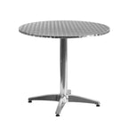Flash Furniture Lila Set Tavolo Rotondo 31,5" in Alluminio per Interni/Esterni con 4 Sedie in Rattan