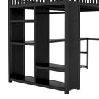Struttura letto a soppalco full XL con armadio integrato