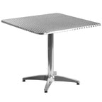 Set tavolo da giardino in alluminio quadrato 31,5 con 4 sedie in rattan Emma e Oliver