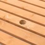 Table de pique-nique ronde en bois avec banc, pour 8 personnes, pour jardin et terrasse, de Gardenised