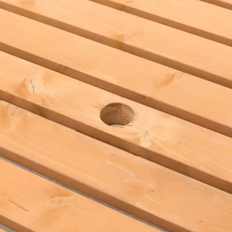 Table de pique-nique ronde en bois avec banc, pour 8 personnes, pour jardin et terrasse, de Gardenised
