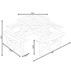 Table de pique-nique ronde en bois avec banc, pour 8 personnes, pour jardin et terrasse, de Gardenised