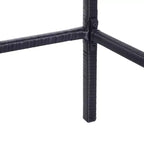 Outsunny Set Bar 3 Pezzi in Rattan con Tavolo con Piano in Vetro, 2 Sgabelli da Bar per Esterni, Patio, Giardino, Piscina, Cortile