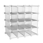 Hastings Home 16-Piece Interlocking Customizable Storage Cubby System  White