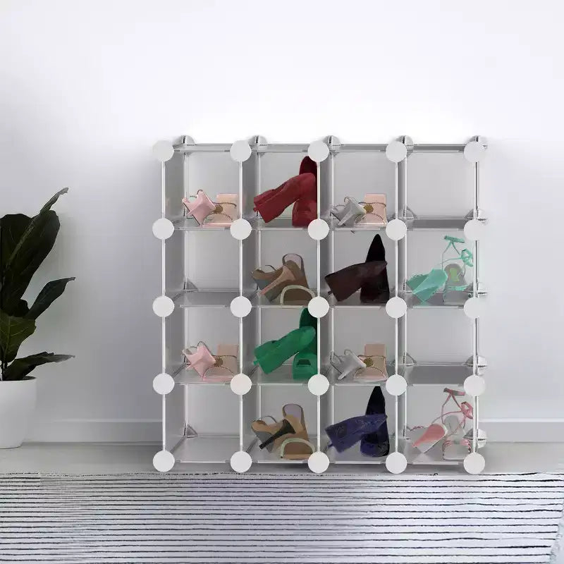 Système de rangement personnalisable à 16 casiers emboîtables Hastings Home, blanc