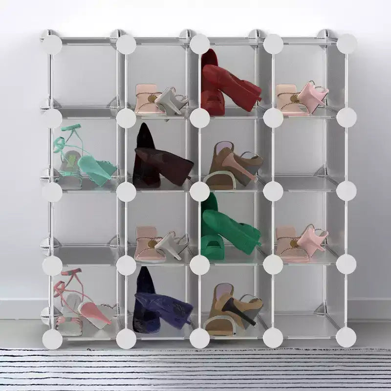 Système de rangement personnalisable à 16 casiers emboîtables Hastings Home, blanc