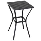 Outsunny Set da Bar 3 Pezzi con Morbido Cuscino, Set di Mobili da Esterno in Rattan per Giardini, Prati, Terrazze, Piscine