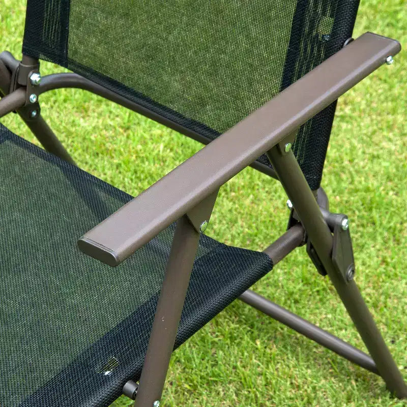 Set da pranzo da giardino Outsunny 6 pezzi per 4 persone con ombrellone, 4 sedie pieghevoli e tavolo rotondo in vetro per giardino, cortile e bordo piscina