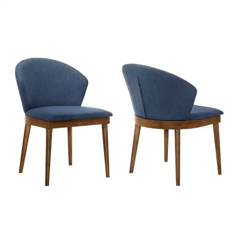 Lot de 2 Chaises de salle à manger Juno en tissu et bois - Armen Living