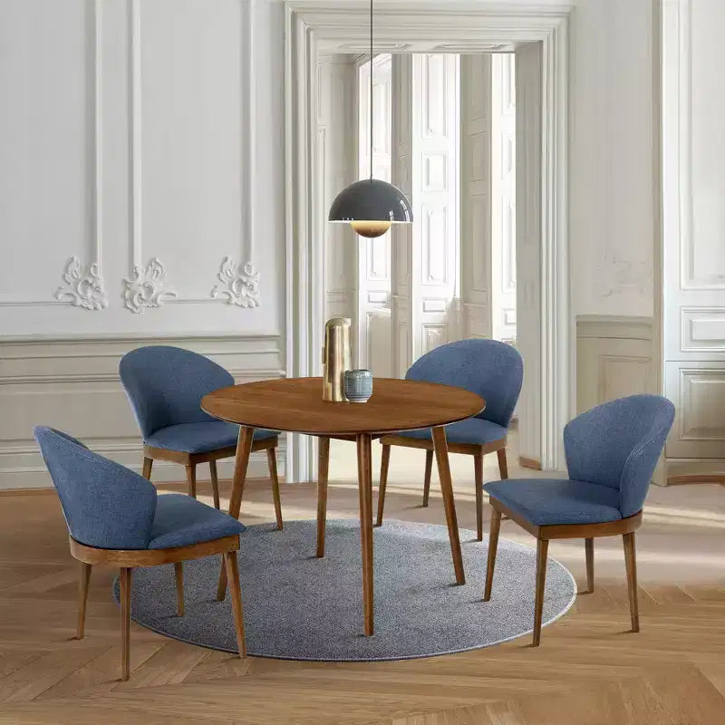 Lot de 2 Chaises de salle à manger Juno en tissu et bois - Armen Living