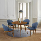 Lot de 2 Chaises de salle à manger Juno en tissu et bois - Armen Living