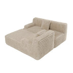 Divano componibile Cloud, divano moderno imbottito con 2 cuscini decorativi, divano combinabile liberamente, divano componibile a L