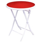 Costway Ensemble de 3 chaises de table de bistrot pliantes, mobilier de jardin, terrasse, rouge