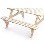 Tavolo da picnic Gardenised in legno per esterni, patio, giardino, 6 persone, per cortile, giardino