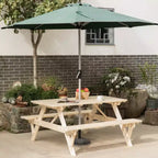 Tavolo da picnic Gardenised in legno per esterni, patio, giardino, 6 persone, per cortile, giardino