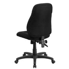 Sedia da ufficio ergonomica Emma and Oliver Mid-Back in tessuto nero con regolazione dello schienale a 1,5 posizioni