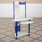 Bureau d'angle Emma et Oliver avec étagère supérieure