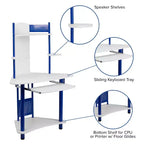 Bureau d'angle Emma et Oliver avec étagère supérieure
