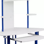 Bureau d'angle Emma et Oliver avec étagère supérieure