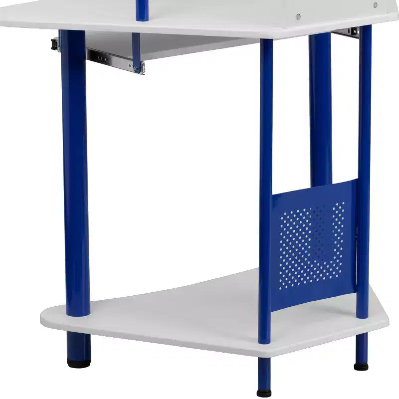 Bureau d'angle Emma et Oliver avec étagère supérieure