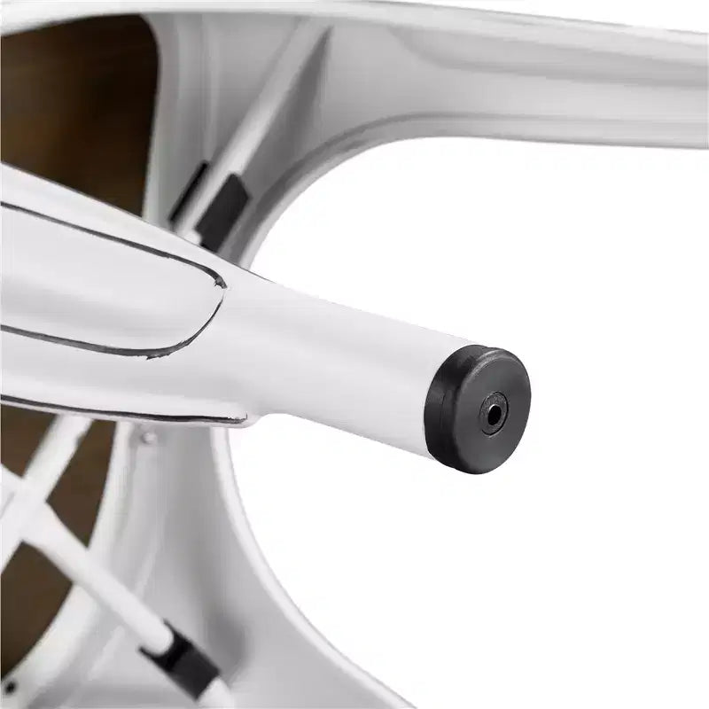 Yaheetech Lot de 4 chaises de salle à manger empilables en métal et assise en bois avec dossier et repose-pieds