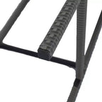 Set Bar da Esterno 5 Pezzi in Legno di Acacia e Rattan con Sgabelli da Bar e Cuscini Rimovibili, Grigio - ModernLuxe