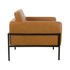Poltrona club moderna HomePop imbottita con struttura in metallo