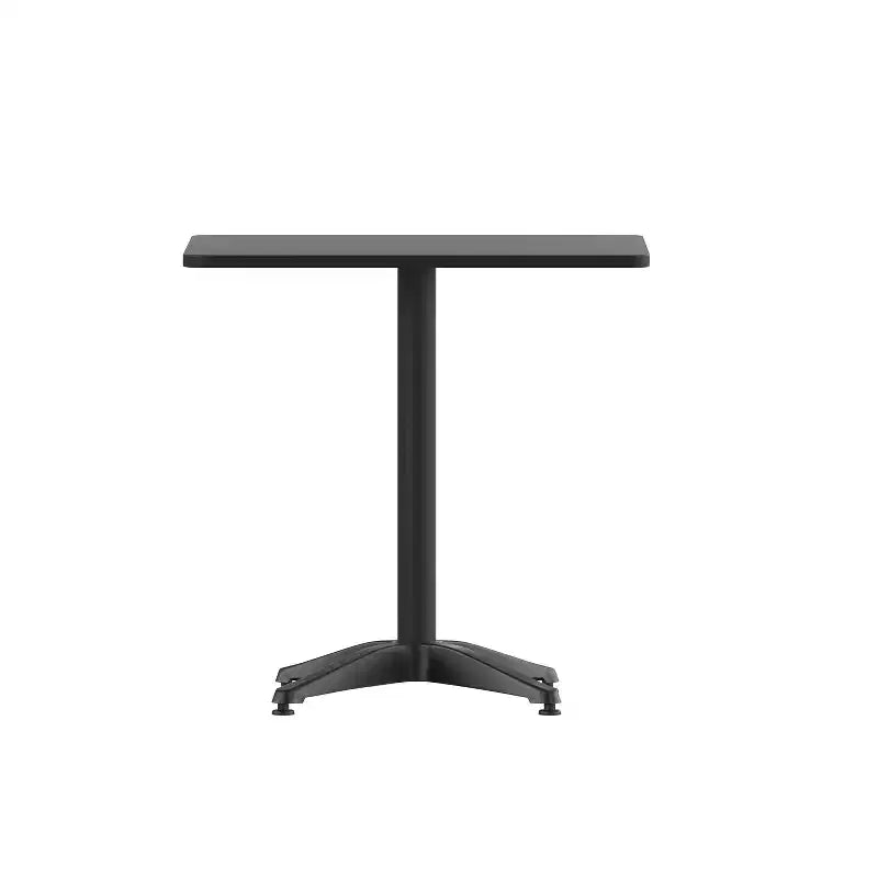 Set tavolo Emma e Oliver quadrato 27,5'' in alluminio per interni ed esterni con 2 sedie con schienale a doghe