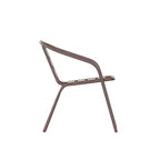 Set tavolo Emma e Oliver quadrato 27,5'' in alluminio per interni ed esterni con 2 sedie con schienale a doghe